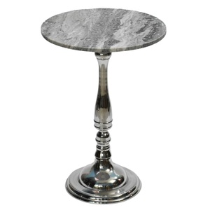 Mesa redonda de aluminio moderna de alta calidad con níquel y mesa de centro redonda de metal con acabado de color negro para muebles para el hogar - Product Image 6
