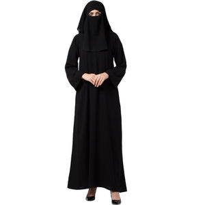 La última moda de primavera del fabricante, chifón recto árabe informal, ropa islámica modesta para mujer, diseño largo de Abaya de talla grande - Product Image 3