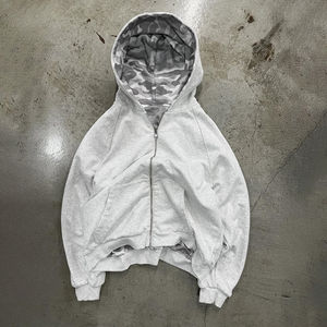 Sweat à capuche réversible pour homme en molleton français imprimé intégral camouflage, 100% coton, impression DTG, fermeture éclair - Product Image 2