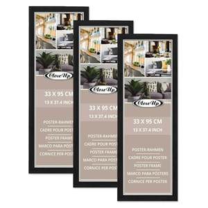 Set of 3 Modern A2/A4 Photo Frames 33 X 95 cm Black <b>Poster</b> Frames Square Silver Metal Picture Frames Made Wood Alloy Aluminium - Product Image 1