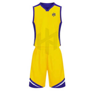 Vêtements de sport de basket-ball sans manches à séchage rapide respirants fabriqués en usine, uniforme d'été de grande taille - Product Image 1