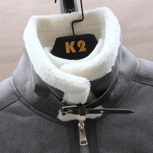 แจ็กเก็ตหนังขนหนาปกคอตั้งสไตล์สตรีทเสื้อโค้ทลำลองแนวธุรกิจและขี่รถจักรยานยนต์เสื้อโค้ทแนวสตรีท - Product Image 4