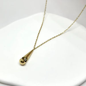 Elegante collar de acero inoxidable chapado en oro Vintage, nuevas gargantillas de piedra principal de moda, collar de cuentas de caramelo, gargantillas de moda - Product Image 1