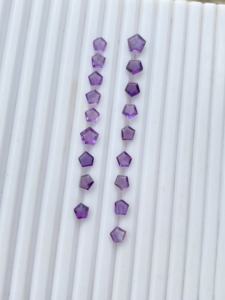 Collier aigue-marine de haute qualité pierre précieuse améthyste naturelle forme pentagone bonne couleur lustre lot mixte 10.37 Carats - Product Image 6