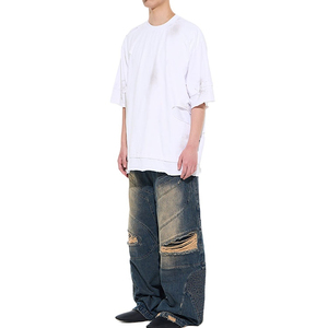T-shirt surdimensionné personnalisé OEM 2026, manches courtes, col rond, impression personnalisée, t-shirts pour hommes - Product Image 3