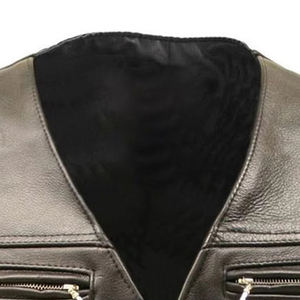 Cómodo transpirable invierno cálido hombres Chaleco de cuero precio al por mayor único nuevo diseño Chaleco de cuero para la venta en línea - Product Image 5