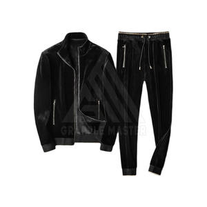 Chándal de Terciopelo para Hombre, Talla Grande, Invierno, 100% Algodón, Color Sólido, Transpirable, Ligero, Alta Calidad, Último Diseño 2024 - Product Image 1