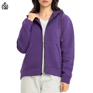 100% algodón mujeres cremallera sudaderas con capucha logotipo personalizado impresión Zip up sudaderas con capucha en blanco Streetwear OEM servicio disponible - Product Image 1