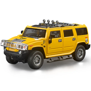 รถโมเดลโลหะ HUMMER H2 ขนาด 1:18 รถ SUV ออฟโรดสุดหรู พร้อมประตูที่เปิดได้ เสียงและไฟตกแต่งภายในอย่างละเอียด - Product Image 1