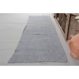 พรมตุรกีโบราณสีเทาแบบทันสมัยขนาด3.1 x 11.3ft พื้นที่ขนาดใหญ่แบบคลาสสิกสี่เหลี่ยมผืนผ้าวัสดุขนสัตว์สำหรับพรมห้องโถงห้อง - Product Image 3