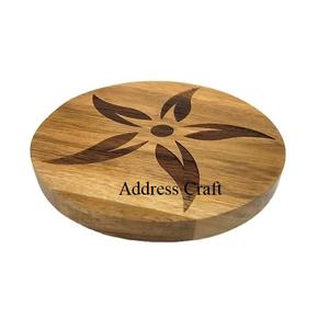 Sous-verres en bois de forme ronde pour tasses à thé Tapis et tampons de table Sous-verres en bois naturel pour boissons Sous-verres résistants à la chaleur - Product Image 3