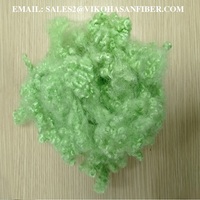 Vikohasan 15D fibre de polyester siliconée verte fibre creuse conjuguée GRS/OEKO-TEX certifiée pour le remplissage par filature