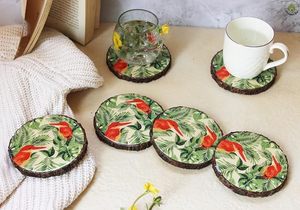 Rustic Wooden Bohemian Style Handcrafted Eco-Friendly Coaster Smooth Surface Customized Design for Decorative Use <b>Cheap</b> Price - Product Image 3