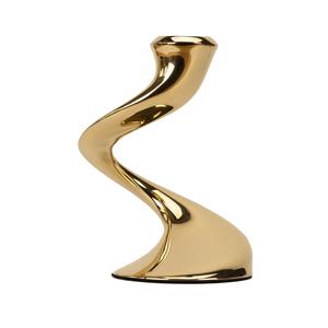 เชิงเทียนโลหะที่สง่างามในโรงงานสีแบบชนบทพื้นผิวด้านขนาด8.5x7.5x10นิ้วสำหรับตกแต่งคริสต์มาส - Product Image 2