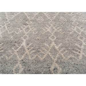 Alfombra de Lana Anudada a Mano Zuri, Gris y Negra, Geométrica, Abstracta, Estilo Boho, Rectangular, para Sala de Estar, Pasillo, Modelo SKWL-605 - Product Image 3