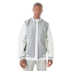 MOVA TEXTILES Chaqueta Clásica Universitaria para Hombre, Ajustada, Color Pastel, Primavera, Ligero, Chenille, Logotipo de Letras, Invierno - Product Image 5