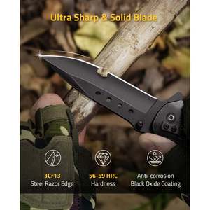 มีดพกพา CVLIFE Ultra Sharp 3.46 ใบมีดสแตนเลส ด้ามไม้ - Product Image 4