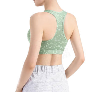 Soutien-gorge de sport pour femmes avec logo imprimé personnalisé Vêtements de fitness légers en polyester/nylon Soutien élevé Dos croisé Grande taille Athlétique - Product Image 3