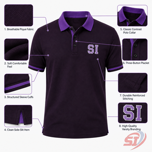 ผู้ผลิตเสื้อโปโลแบบ OEM รับผลิตเสื้อโปโลแขนสั้น คอเสื้อตัดกัน ปักลาย พิมพ์ลาย รับทำแบรนด์ส่วนตัว ชุดยูนิฟอร์มธุรกิจ ขายส่ง - Product Image 4