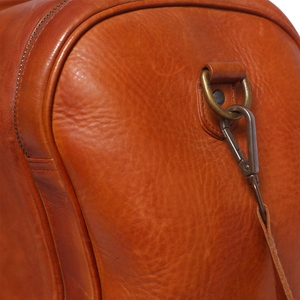 Vintage Leather Duffle Bag Handmade Travel Overnight Bag for Men and Women With Adjustable Shoulder Strap - Product Image 5