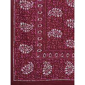 Juego de Sábanas Ajustables de Algodón Borgoña con Motivos Étnicos, 180 Hilos, con Funda de Almohada (BSB1121) - Product Image 4