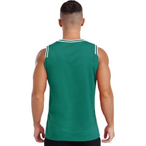 เสื้อกล้ามบาสเก็ตบอลสีขาวทันสมัยชื่อทีมที่กำหนดชื่อทีมฤดูร้อนเสื้อกั๊กกีฬาของผู้ชายเสื้อเครื่องแบบลำลองเสื้อทีมโอเวอร์ไซส์ - Product Image 2