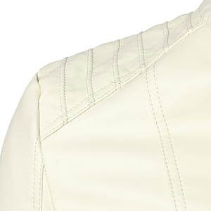 Veste en cuir pour hommes ou printemps automne style moto cuir naturel coupe ajustée vestes en cuir personnalisées pour hommes - Product Image 4