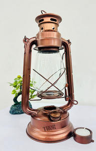 Lanterne à bougie en métal haute lanterne suspendue de style vintage pour les fêtes de mariage intérieur extérieur (cuivre) - Product Image 6