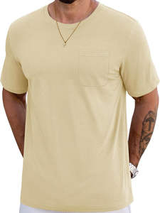 Mejora tu armario con Crew Fitness Camisetas ajustadas para hombre Manga corta Cuello redondo Estiramiento básico para un verano elegante - Product Image 2