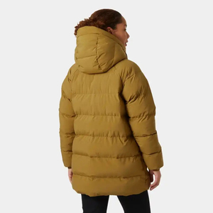 Parka hinchada de OEM personalizada de primera calidad para mujer, chaqueta de invierno acolchada, Capucha ajustable, cuello levantado, lona, patrón sólido, cierre de cremallera - Product Image 2