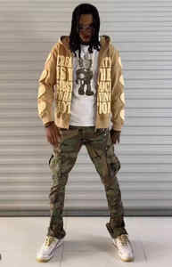 Vente en gros du fabricant Sweats à capuche imprimés 100% coton 3D épais Logo brodé Streetwear personnalisé Vêtements d'hiver à fermeture éclair intégrale - Product Image 5