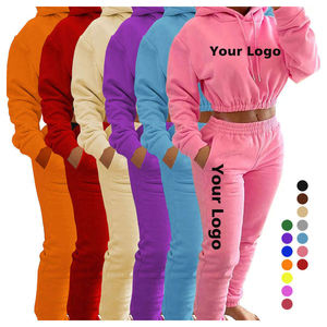 Ensemble de survêtement d'hiver 2 pièces pour homme avec logo personnalisé, sweat à capuche et pantalon de jogging superposés, en tissu tricoté 100% coton, respirant et léger - Product Image 1