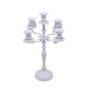 Nuevo soporte de vela de hierro y Metal decorativo de 5 brazos, soporte de pilar de vela de aluminio EPL de latón para decoración de Navidad y boda - Product Image 2