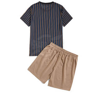 Vêtements décontractés Ensembles courts sur mesure Ensembles courts avec logo personnalisé Marque privée Ensembles courts fabriqués au Pakistan - Product Image 2