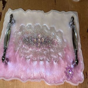 Plato de resina de primera calidad, colorido diseño hecho a mano, ideal para reuniones festivas, fiestas o elegantes ideas de decoración del hogar - Product Image 5