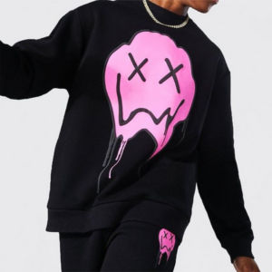 Survêtement avec logo brodé personnalisé survêtement à manches longues en coton de haute qualité pour garçons sweats à capuche ensemble de sport deux pièces - Product Image 2