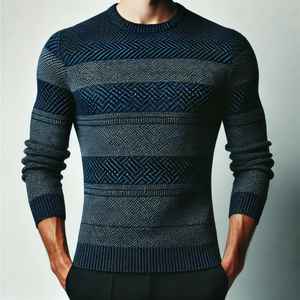 Comfortable New Arrival Best Selling Men's Solid Fleece Embroidery Winter <b>Pullover</b> <b>Sweaters</b> - Product Image 1