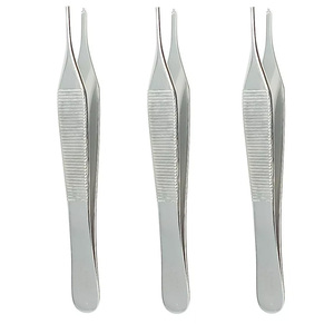 3 fórceps de tejido Adson de grado O.R Premium, instrumento quirúrgico con puntas dentadas de 4,75" - Product Image 5