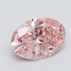 เพชรรูปทรงแฟนซีสีชมพูสดใสจาก Pink Lab รูปทรงวงรี  ประเภทเพชรหลวม - Product Image 3