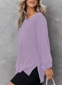 Ventes en gros de sweats à capuche oversize pour femmes en tricot léger imprimé à l'automne, lavés à l'acide, vintage, pull-over, survêtement - Product Image 6