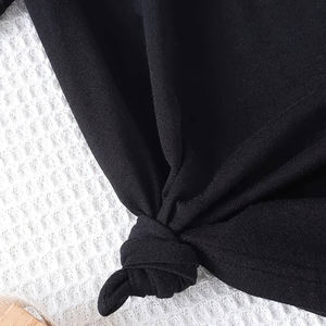 เสื้อยืดถักนิตติ้งหลากสีสำหรับเด็กผู้หญิงเป็นมิตรต่อสิ่งแวดล้อมลำลองพิมพ์โลโก้ได้ตามต้องการสำหรับฤดูร้อน - Product Image 5