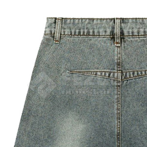 Concevez vos propres shorts en jean décontractés pour hommes, taille élastique, 100% coton, service OEM, respirants, séchage rapide, en stock - Product Image 5