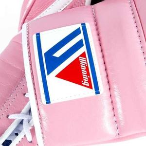 Gants de boxe professionnels en cuir imperméables à lacets, personnalisables avec logo, 10 oz, rose et or, unisexe, AIR BUZZ MARTIAL ARTS - Product Image 3