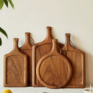 Custom Acacia <strong>Wood</strong> Serving Tray Luxury Steak Dinner <strong>Plate</strong> for Restaurants - Product Image 1