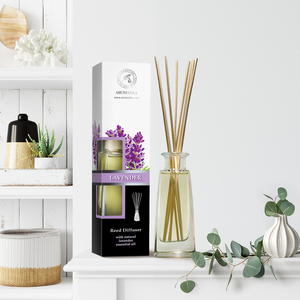Aromatika Lavender 100ml <b>Reed</b> <b>Diffuser</b> with Natural Essential <b>Oil</b> Long Lasting Calming Room Aroma - Product Image 5