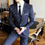Traje de boda para hombre MXZ61, corte ajustado, a cuadros, de 3 piezas, formal, con pantalón de botonadura sencilla y tela de estambre. - Product Image 5