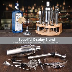 Outil de bar en acier inoxydable avec livre de recettes, accessoires de bar à domicile, cadeau pour shaker à cocktails - Product Image 5