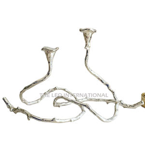 ชุดเชิงเทียนโลหะสแตนเลสชุบเงิน2ชิ้นเชิงเทียนคอนกรีตไม่เหมือนใคร - Product Image 6