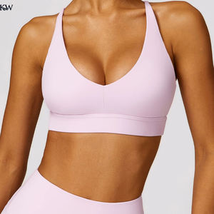 Letter strap back <b>underwear</b> <b>women</b> without underwire integrated with chest cushion back heart strap <b>women</b> wrap chest fitness yoga - Product Image 5