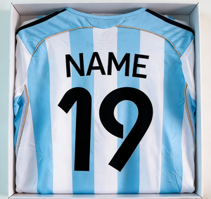 Maillots de football personnalisés 100 % polyester pour hommes, style Argentine, maillots et ensembles d'uniformes vierges pour la Coupe du Monde - Product Image 1